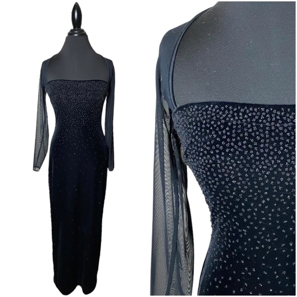 VTG TADASHI VELVET GOWN - Picture 1 of 15